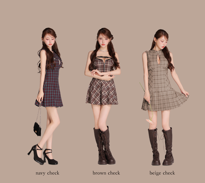 チェックドレス特集 キャバドレス・パーティードレス通販ROBE de