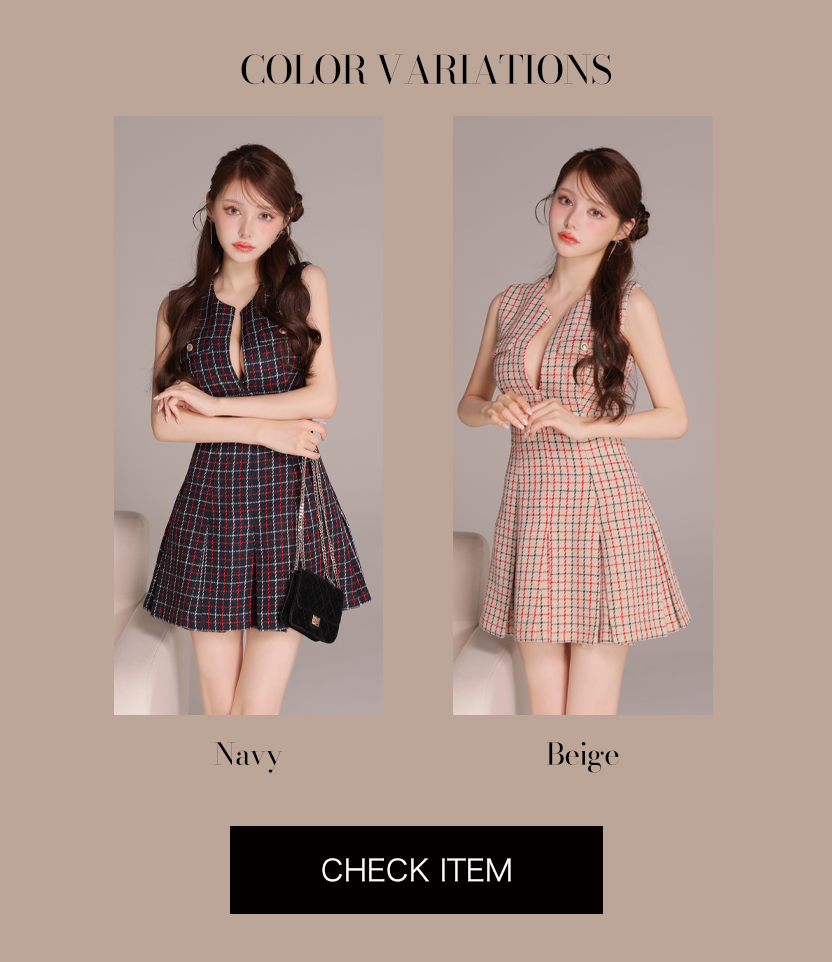 チェックドレス特集 キャバドレス・パーティードレス通販ROBE de