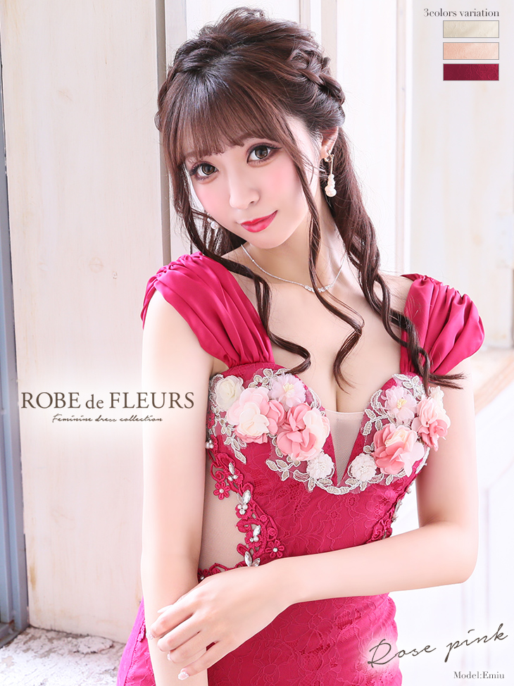 ROBEdeFLEURS ローブドフルール ミニドレス