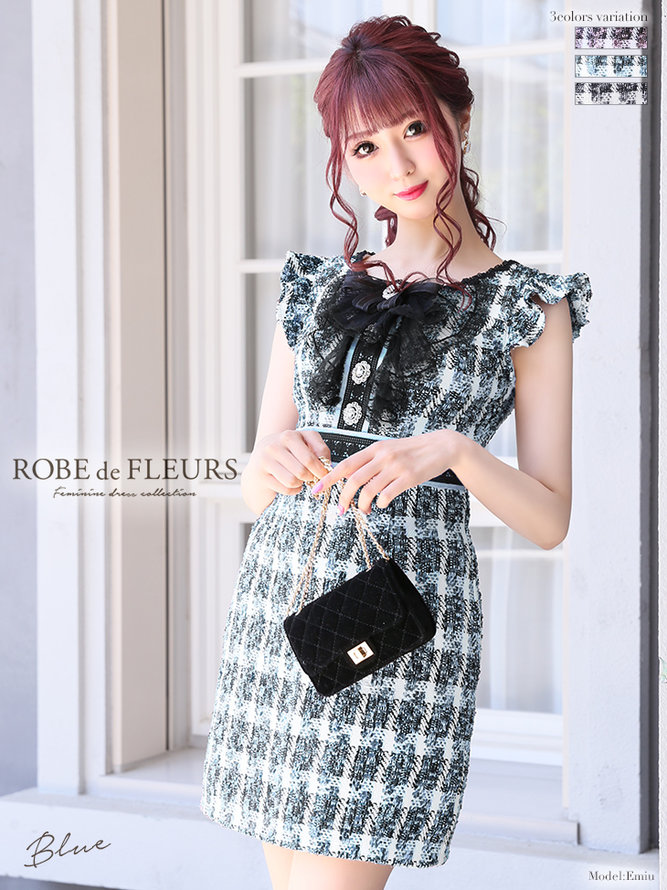 ROBEdeFLEURS ローブドフルール ミニドレス