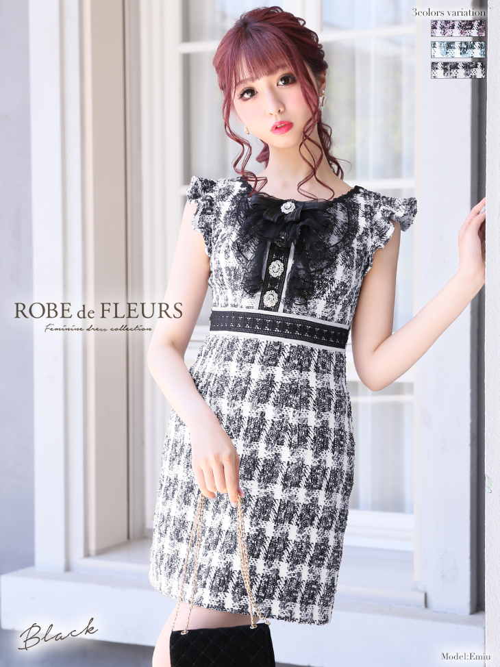 ROBEdeFLEURS ローブドフルール ミニドレス