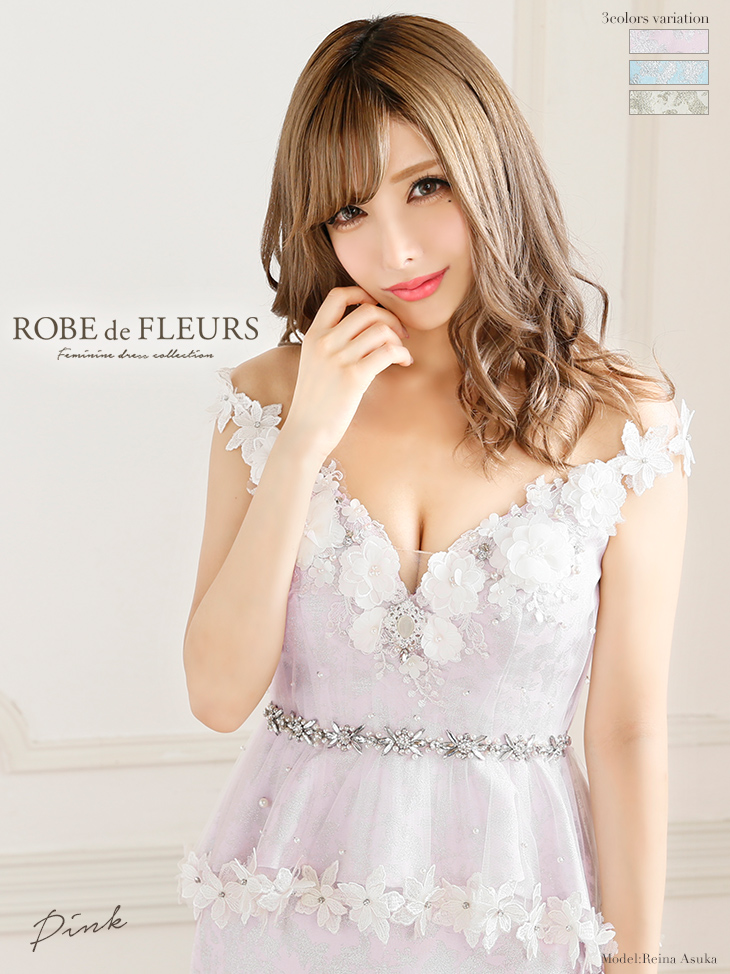 ROBEdeFLEURS ローブドフルール ミニドレス