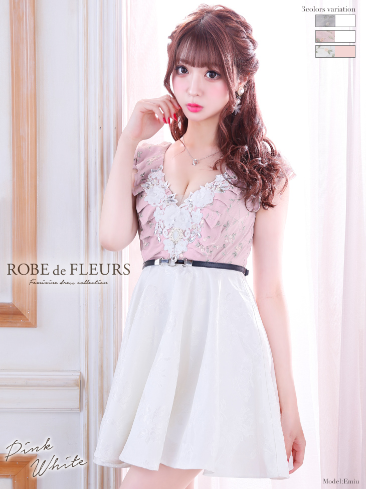 ROBEdeFLEURS ローブドフルール ミニドレス