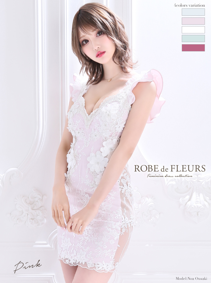 ROBEdeFLEURS ローブドフルール ミニドレス