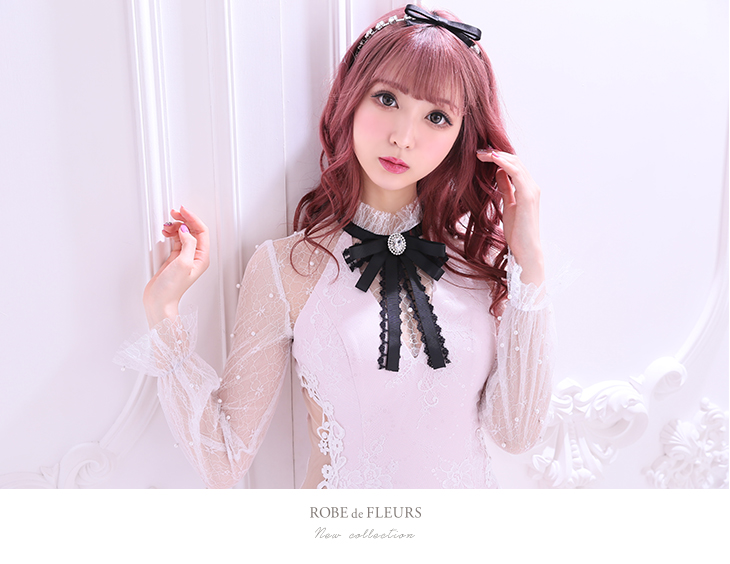 チェック柄 レース デコルテシアー マーメイド フレアロングドレスのイメージ画像1