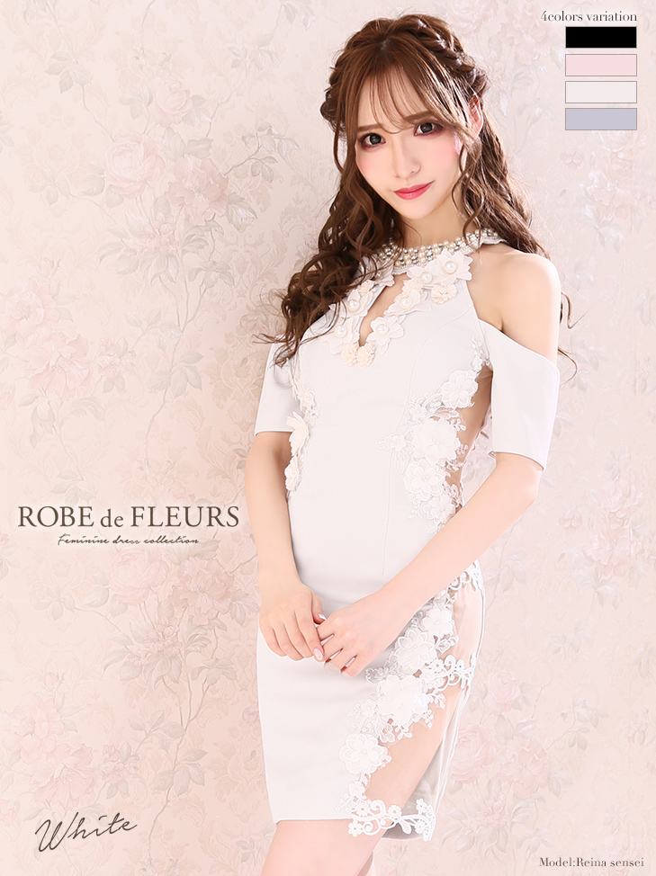 ROBEdeFLEURS ローブドフルール ミニドレス