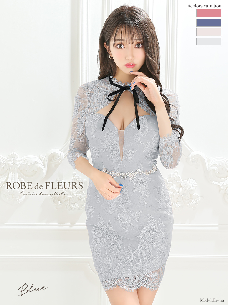 ROBEdeFLEURS ローブドフルール ミニドレス