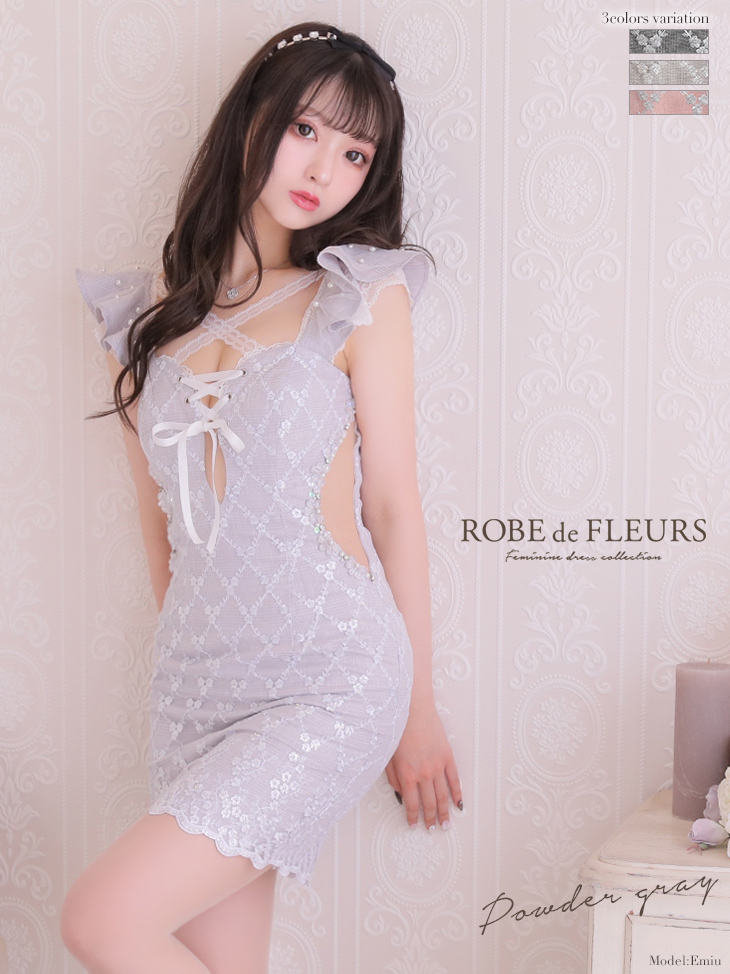 ROBEdeFLEURS ローブドフルール ミニドレス