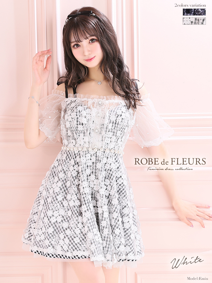 ROBEdeFLEURS ローブドフルール ミニドレス