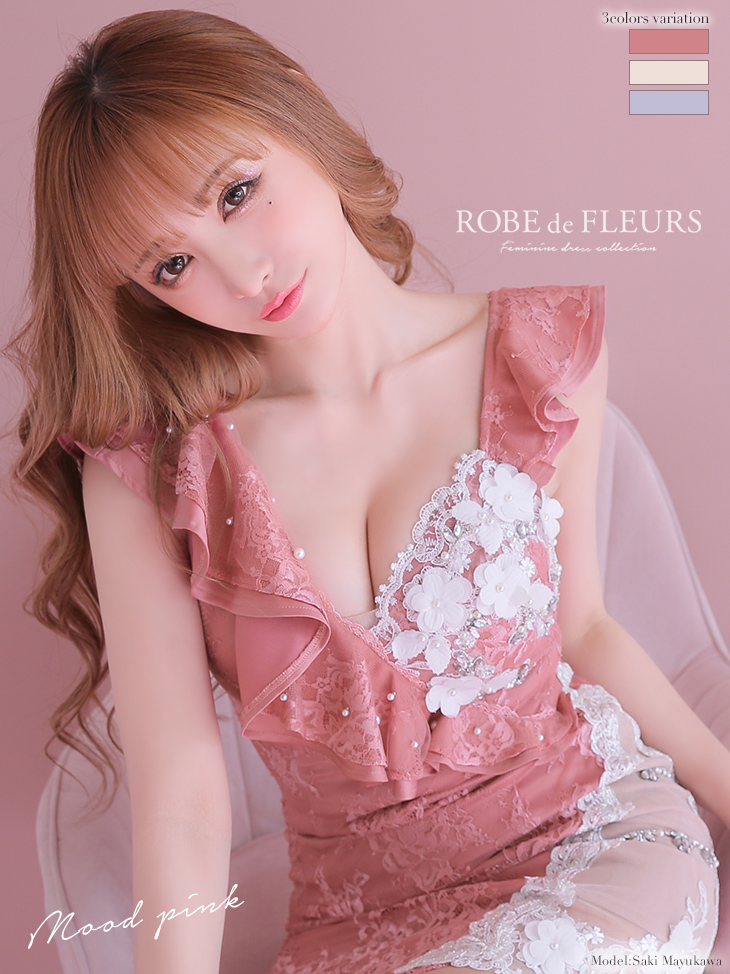 ROBEdeFLEURS ローブドフルール ミニドレス