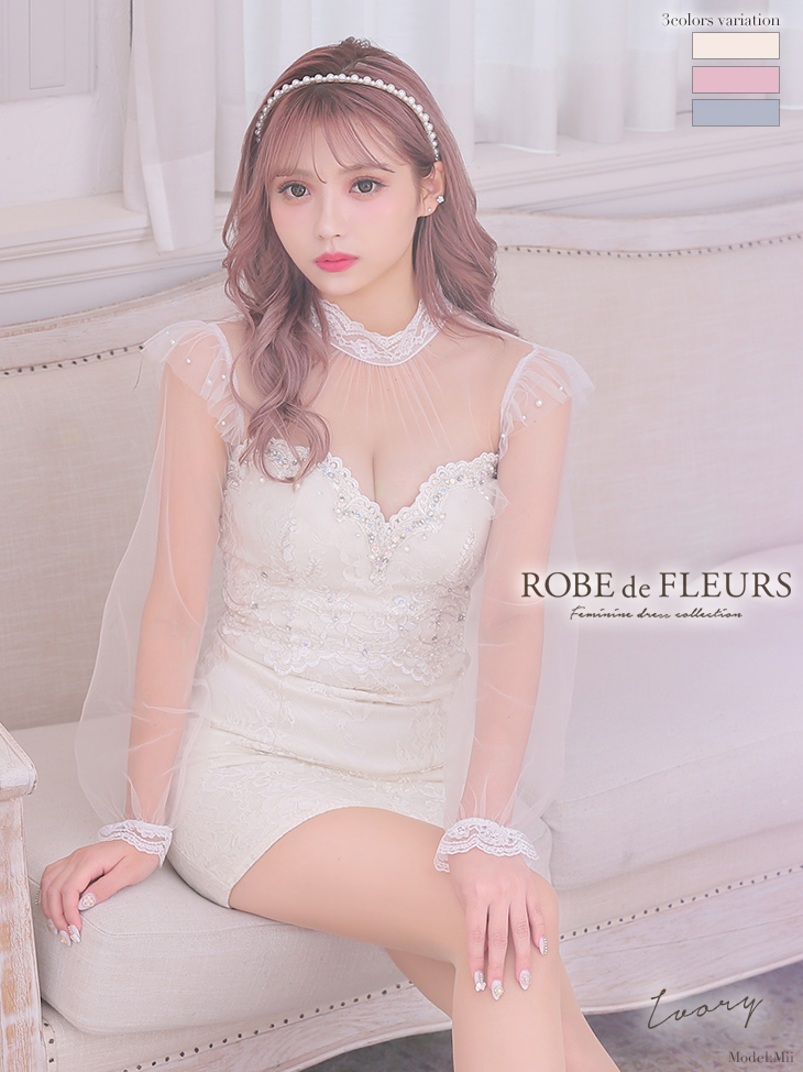 ROBEdeFLEURS ローブドフルール ミニドレス