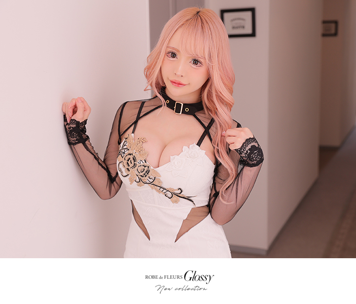 【XSサイズあり】Misaki Kirara×ROBE de FLEURSコラボ♡ダークローズ2WAYドレス(GL2491)
