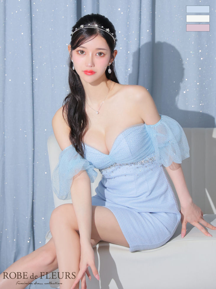 ROBEdeFLEURS ローブドフルール ミニドレス