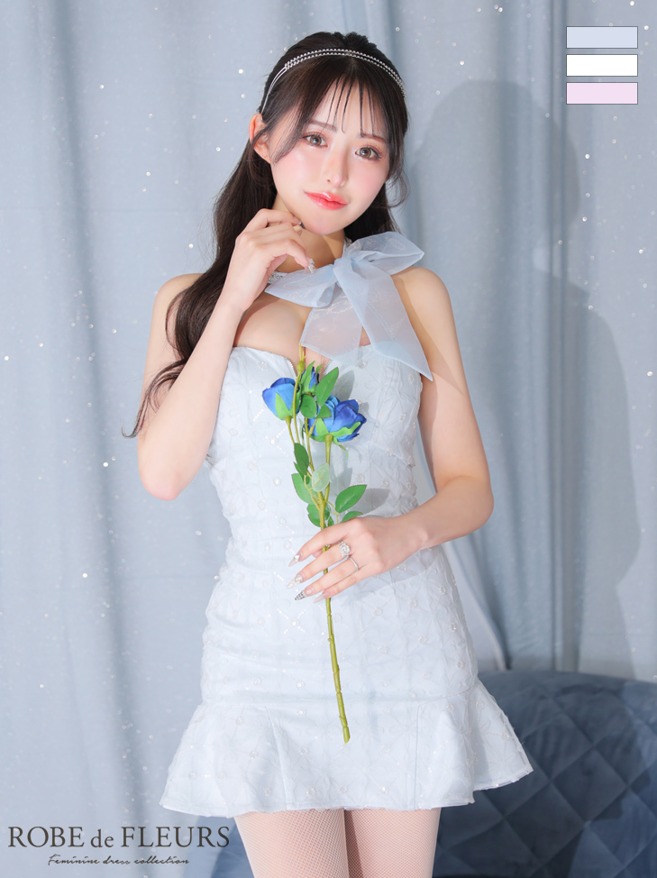 ROBEdeFLEURS ローブドフルール ミニドレス