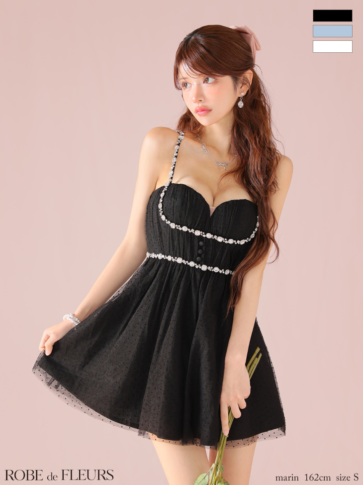 ROBEdeFLEURS ローブドフルール ミニドレス