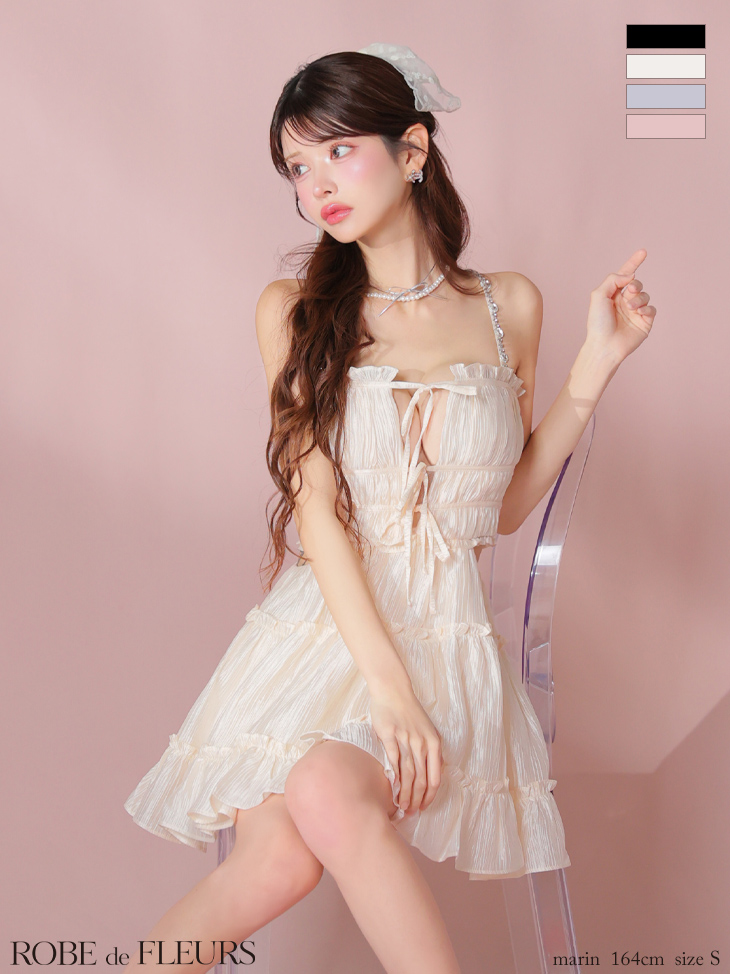 ROBEdeFLEURS ローブドフルール ミニドレス
