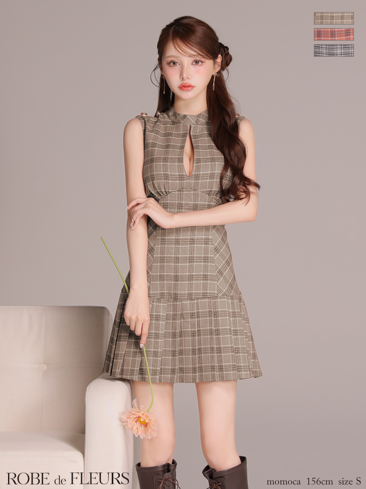 ROBEdeFLEURS ローブドフルール ミニドレス