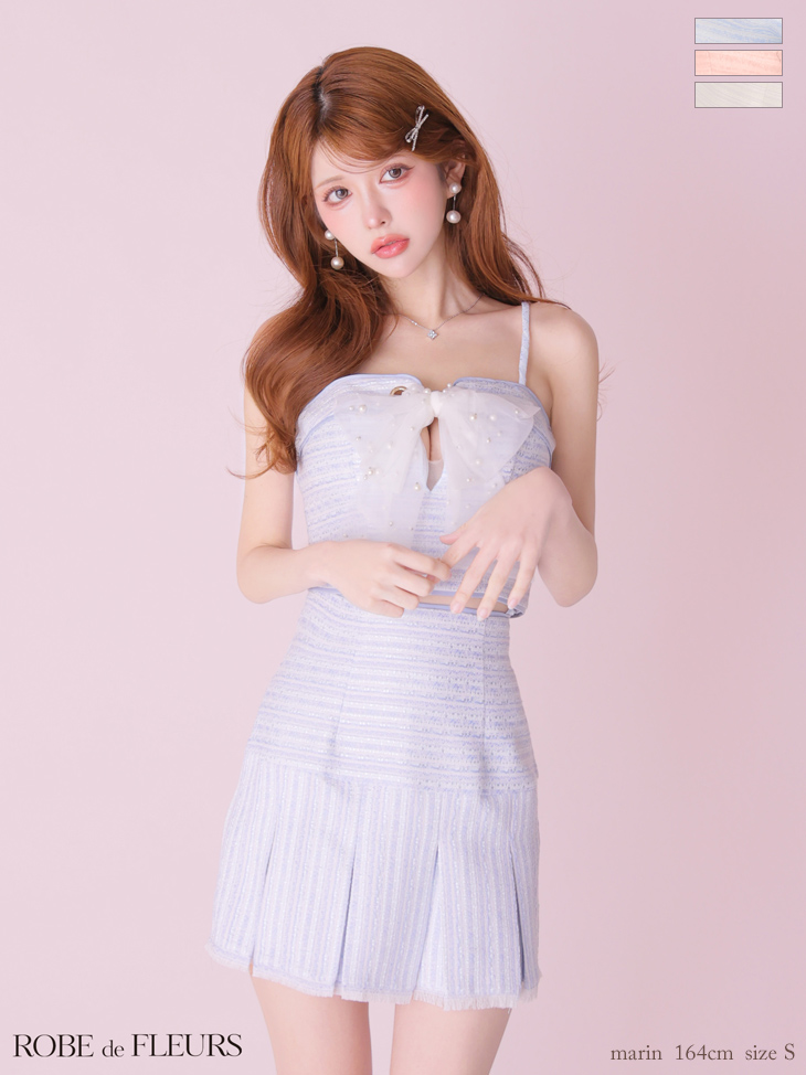 ROBEdeFLEURS ローブドフルール ミニドレス