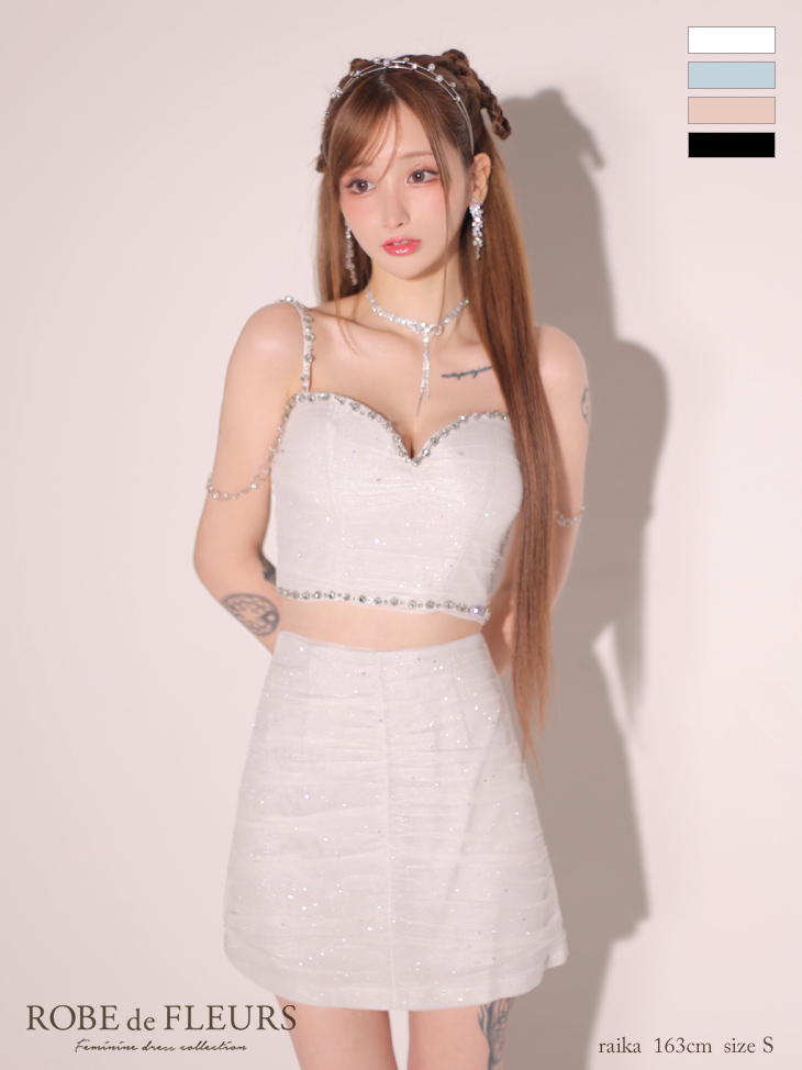 ROBEdeFLEURS ローブドフルール ミニドレス