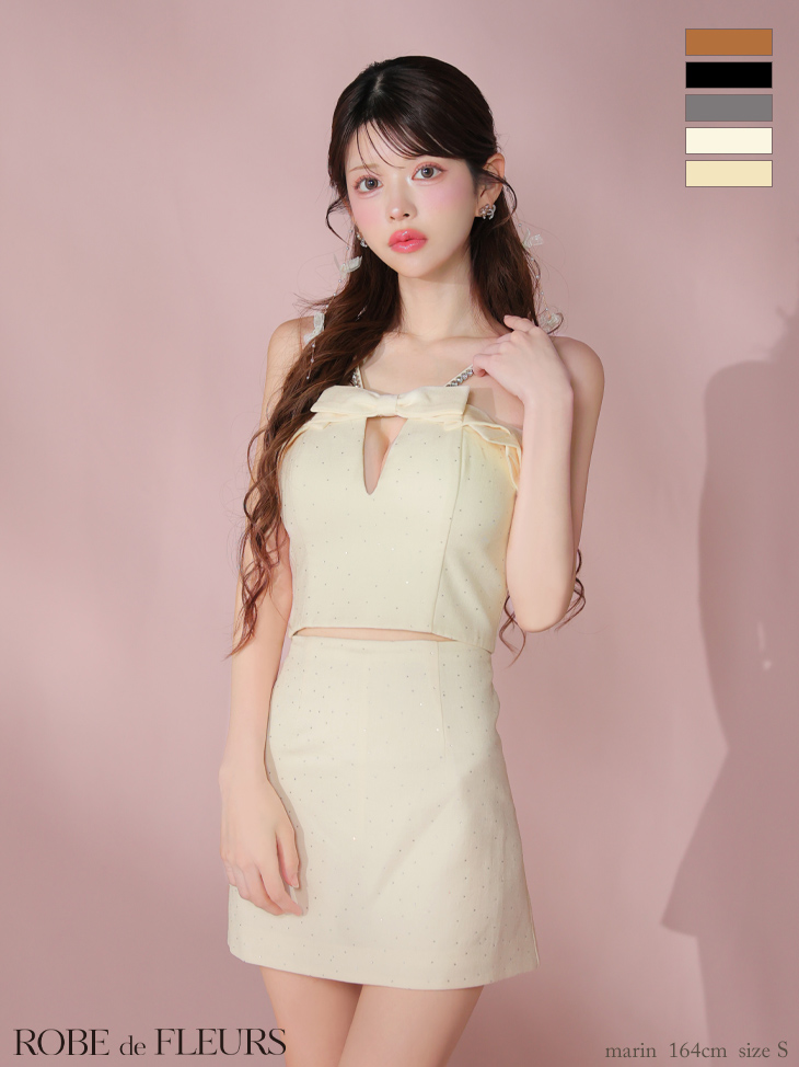 ROBEdeFLEURS ローブドフルール ミニドレス