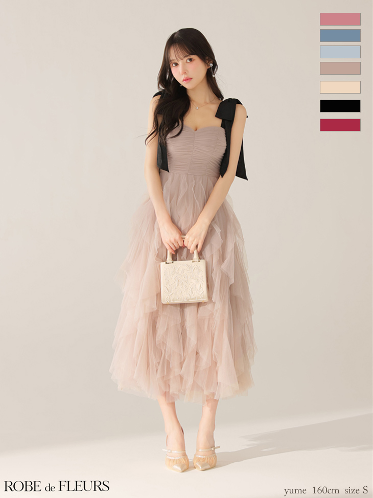 ROBEdeFLEURS ローブドフルール ミニドレス