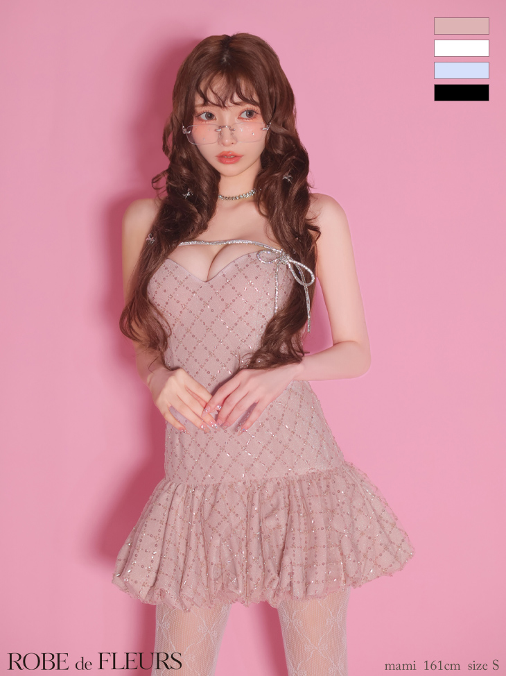ROBEdeFLEURS ローブドフルール ミニドレス