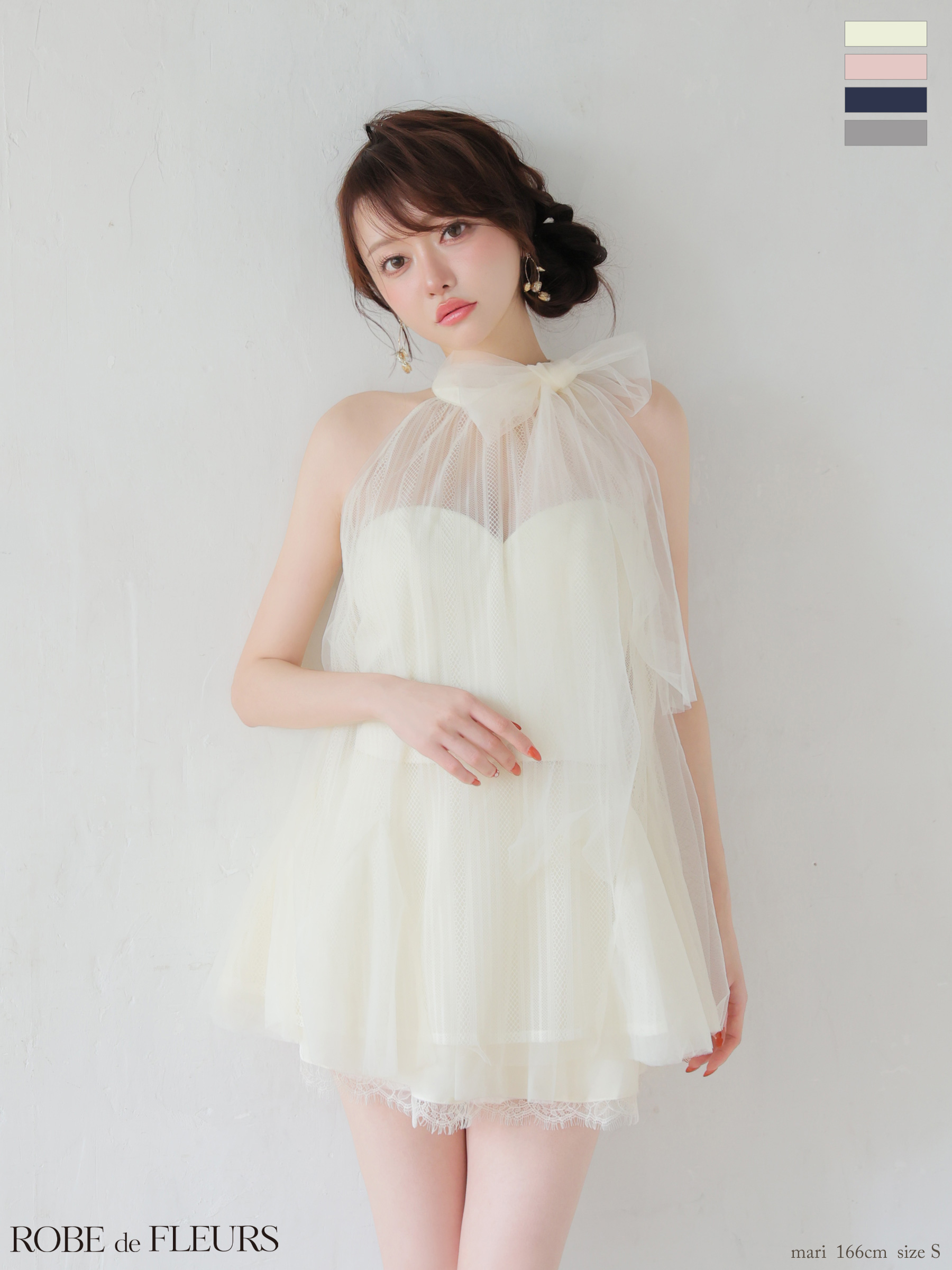 ROBEdeFLEURS ローブドフルール ミニドレス