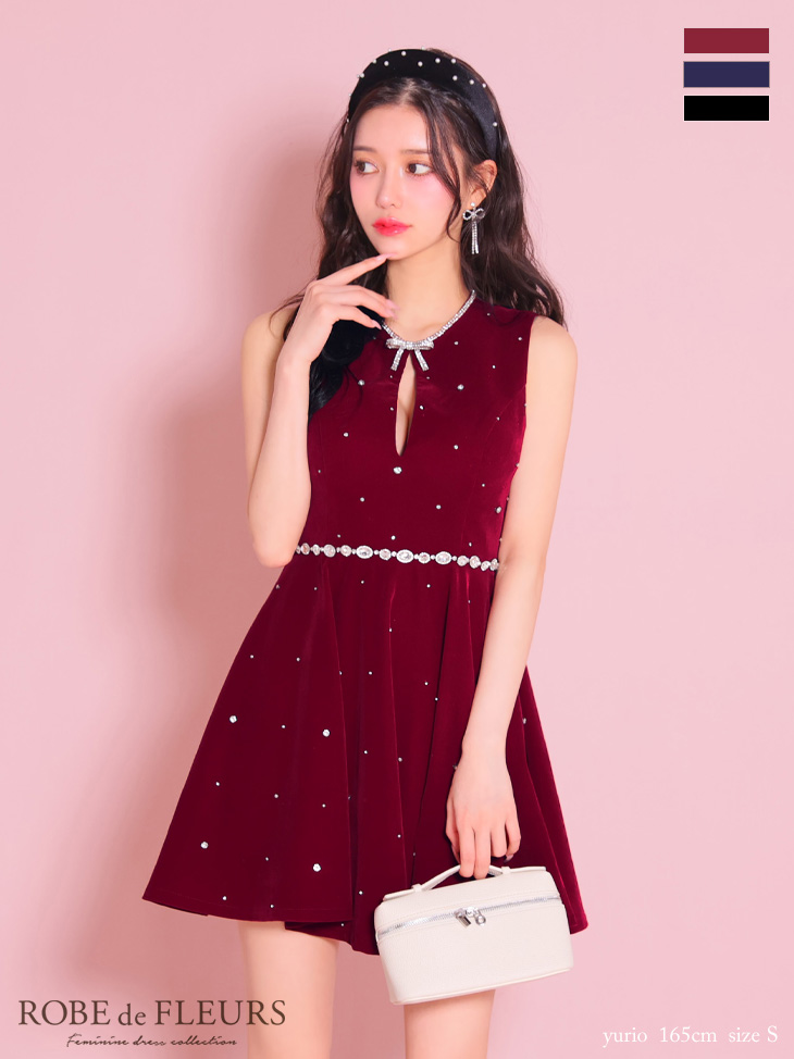 ROBEdeFLEURS ローブドフルール ミニドレス
