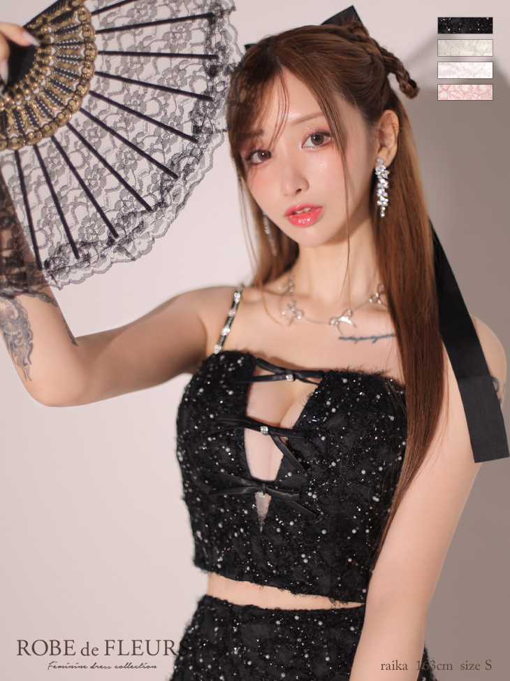 ROBEdeFLEURS ローブドフルール ミニドレス