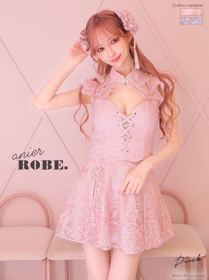 ROBEdeFLEURS ローブドフルール ミニドレス