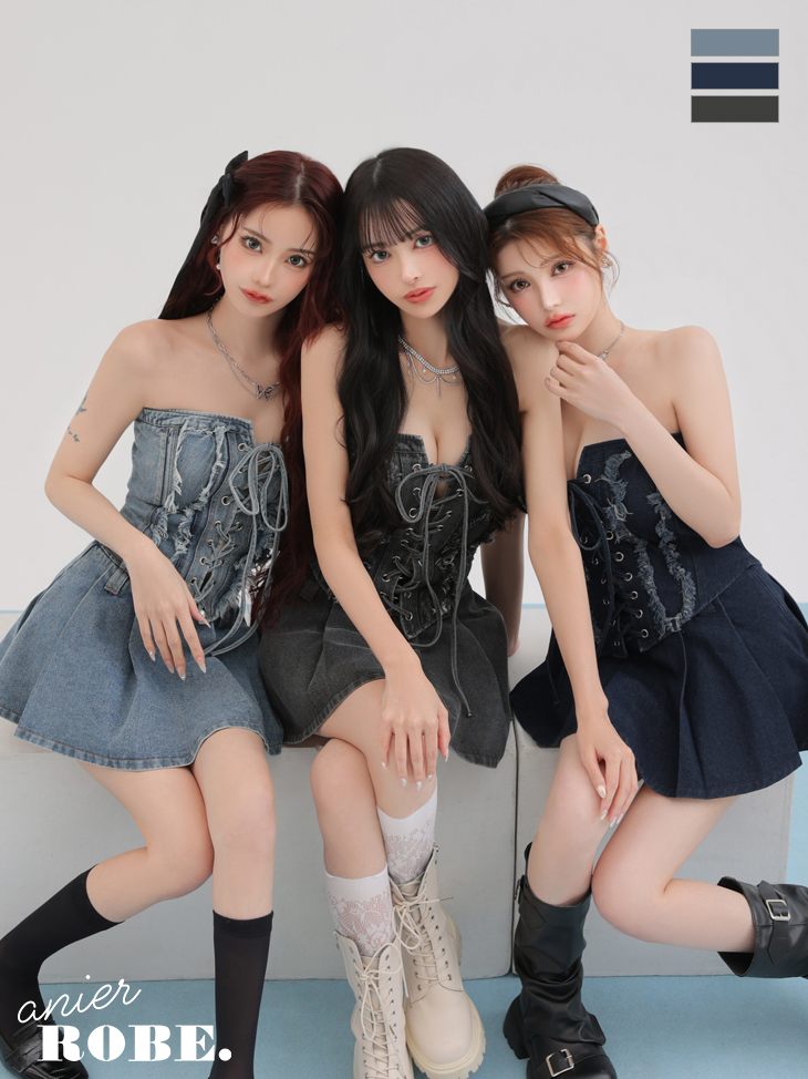 ROBEdeFLEURS ローブドフルール ミニドレス