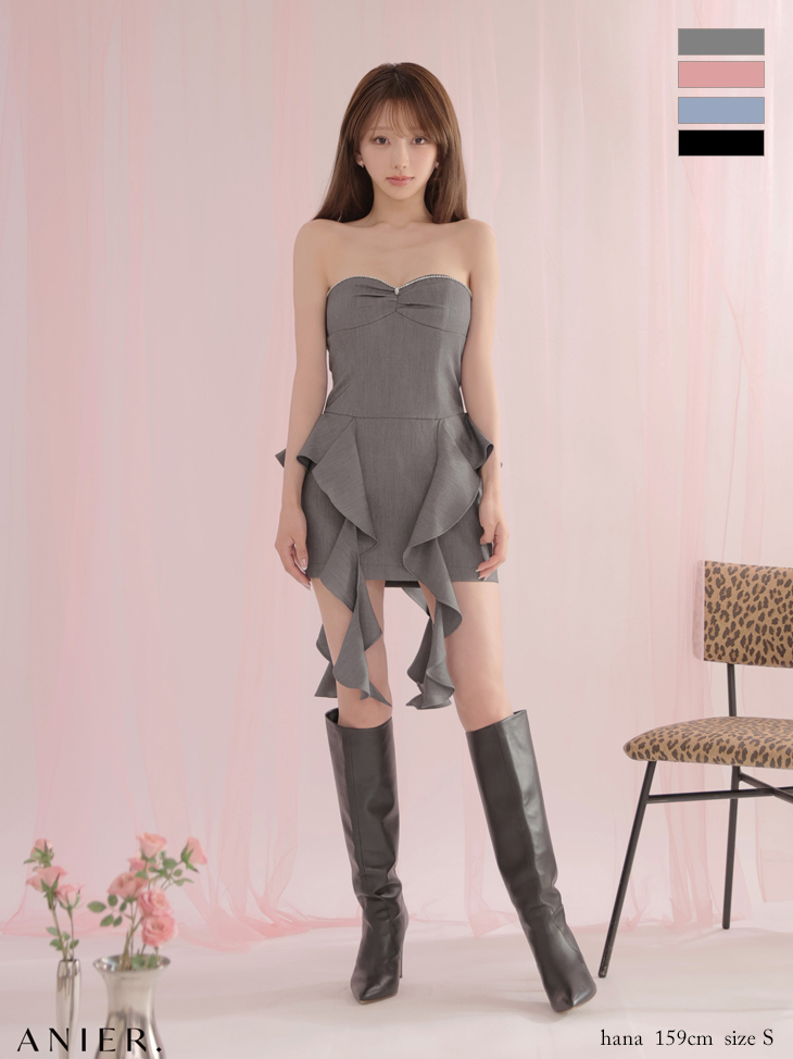 ROBEdeFLEURS ローブドフルール ミニドレス