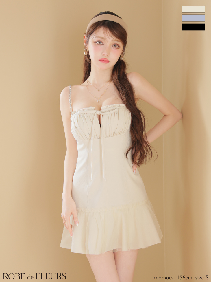 ROBEdeFLEURS ローブドフルール ミニドレス