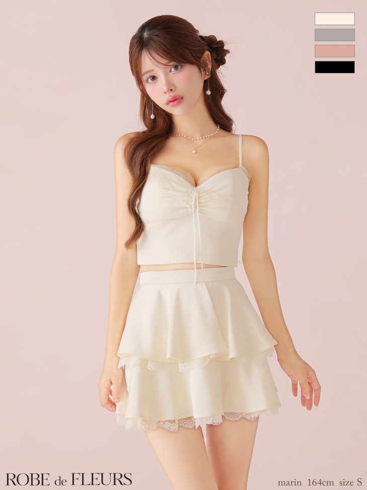 ROBEdeFLEURS ローブドフルール ミニドレス