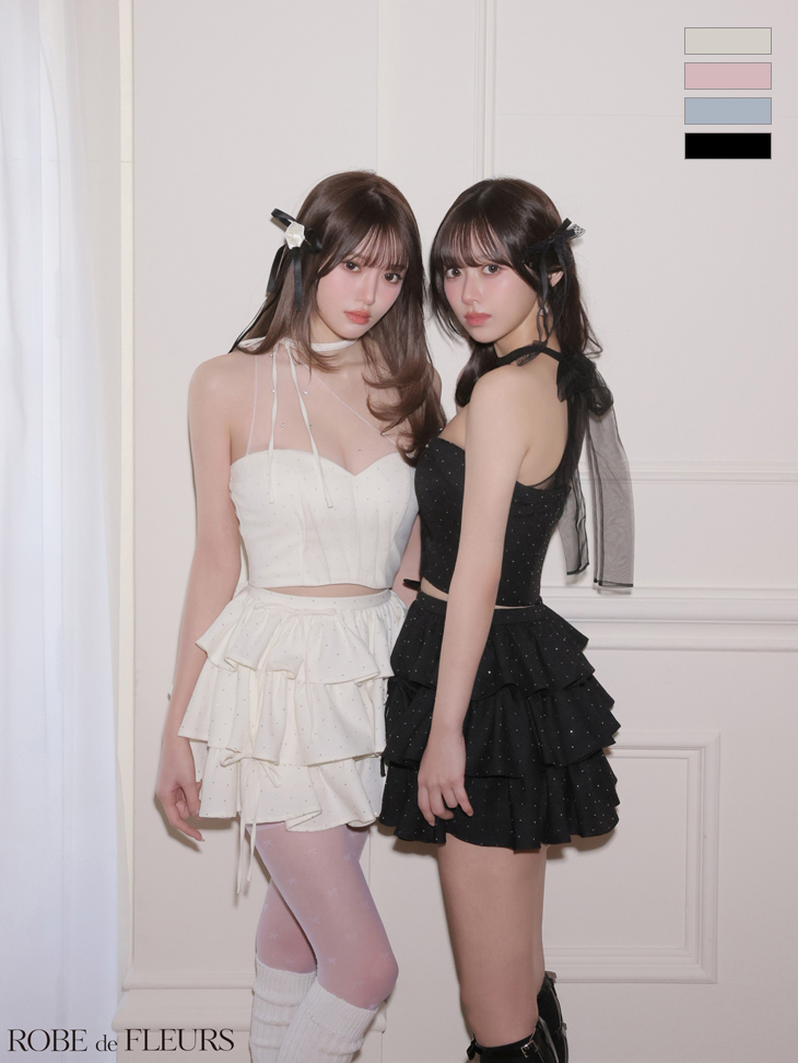 ROBEdeFLEURS ローブドフルール ミニドレス