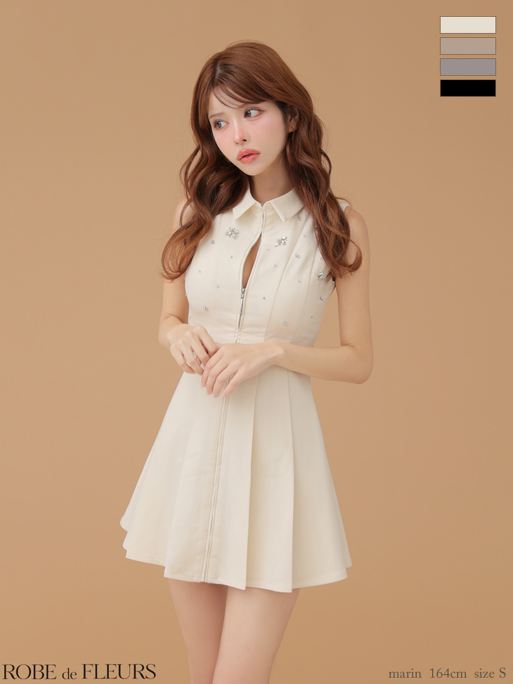 ROBEdeFLEURS ローブドフルール ミニドレス