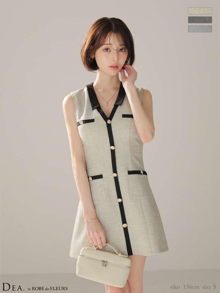 ROBEdeFLEURS ローブドフルール ミニドレス