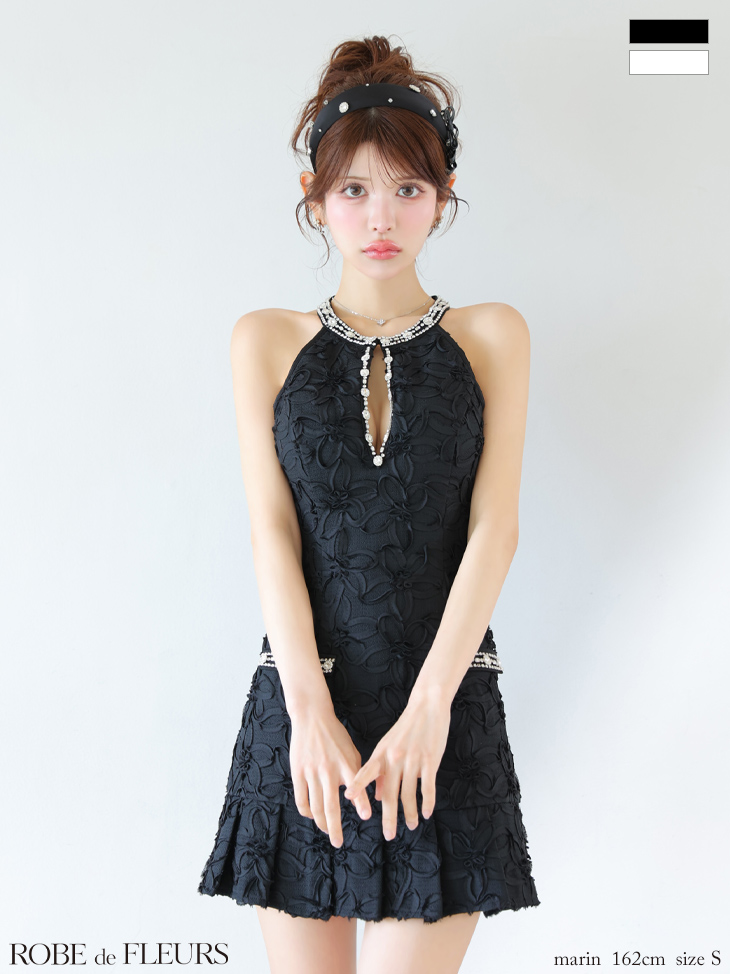 ROBEdeFLEURS ローブドフルール ミニドレス