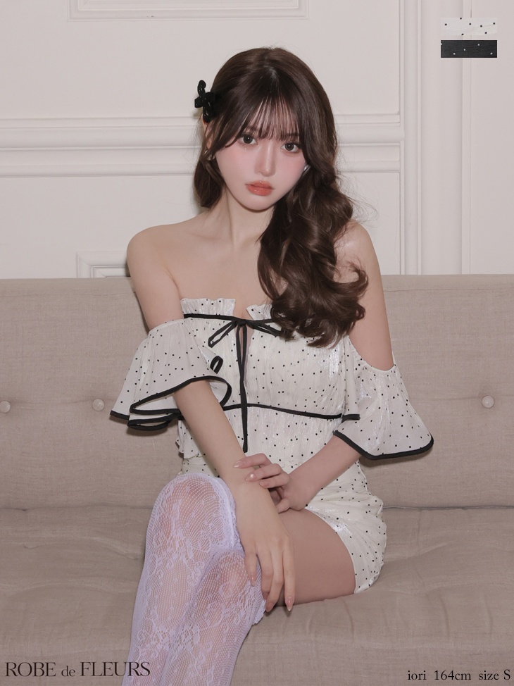 ROBEdeFLEURS ローブドフルール ミニドレス