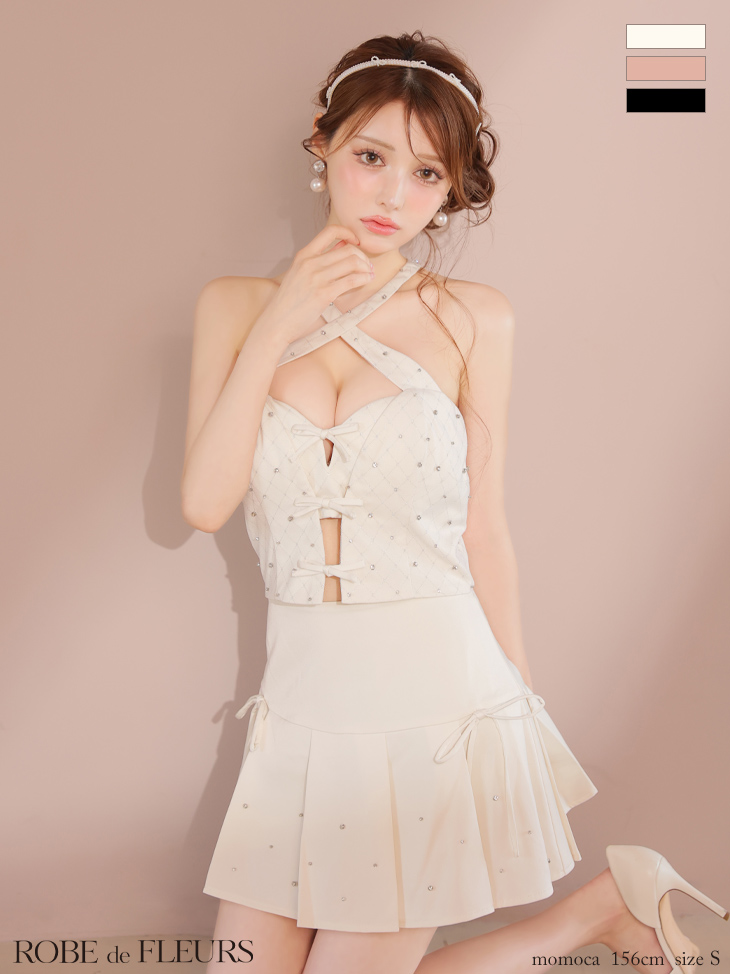 ROBE de FLEURS/ローブドフルール】立体フラワー/ パール