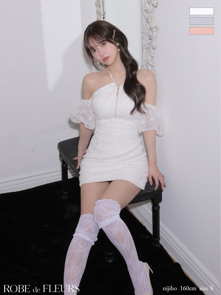 ROBEdeFLEURS ローブドフルール ミニドレス