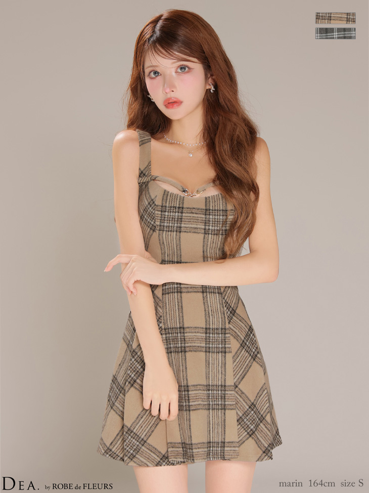 ROBEdeFLEURS ローブドフルール ミニドレス