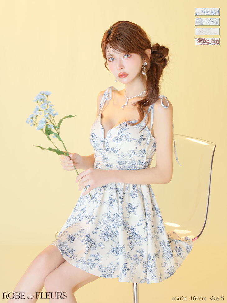 ROBEdeFLEURS ローブドフルール ミニドレス