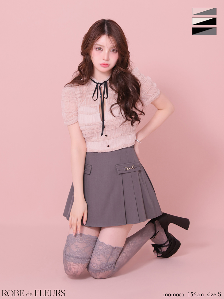 ROBEdeFLEURS ローブドフルール ミニドレス