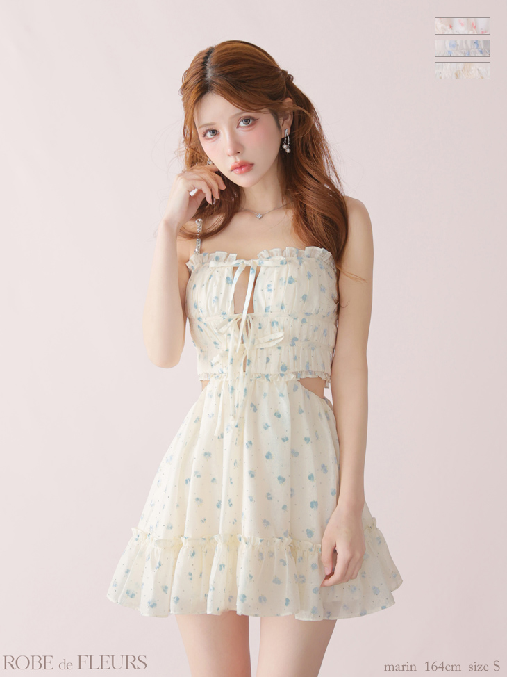 ROBEdeFLEURS ローブドフルール ミニドレス