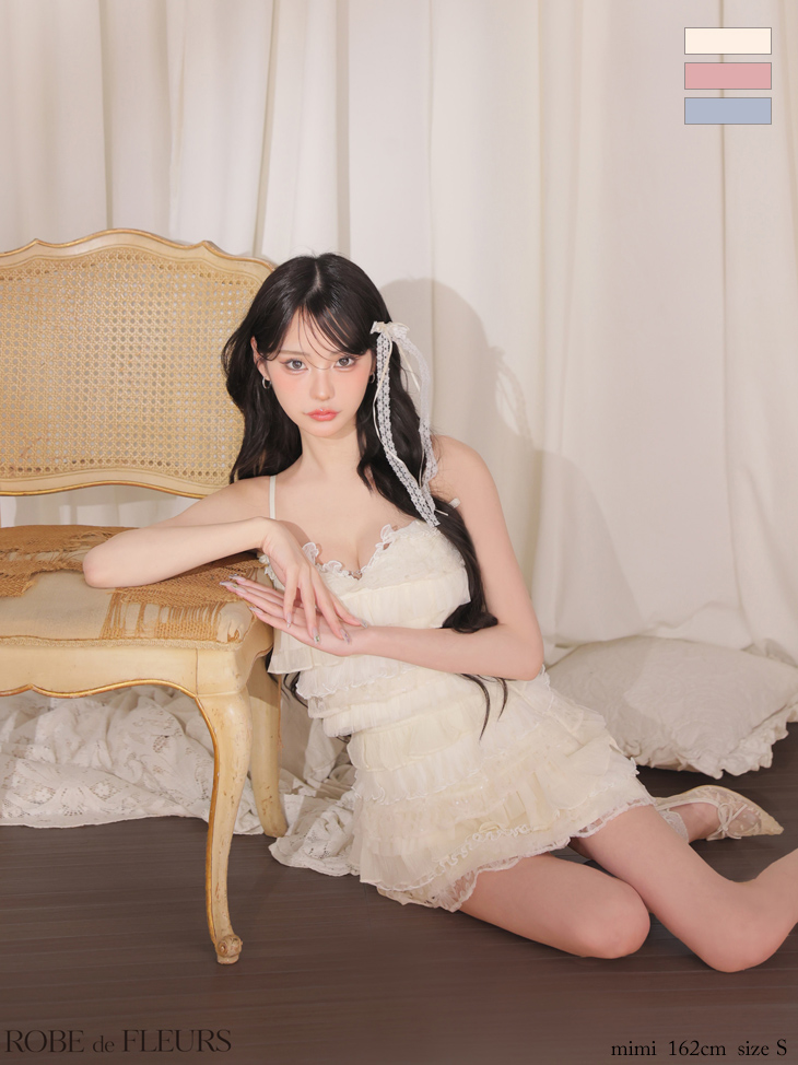 ROBEdeFLEURS ローブドフルール ミニドレス