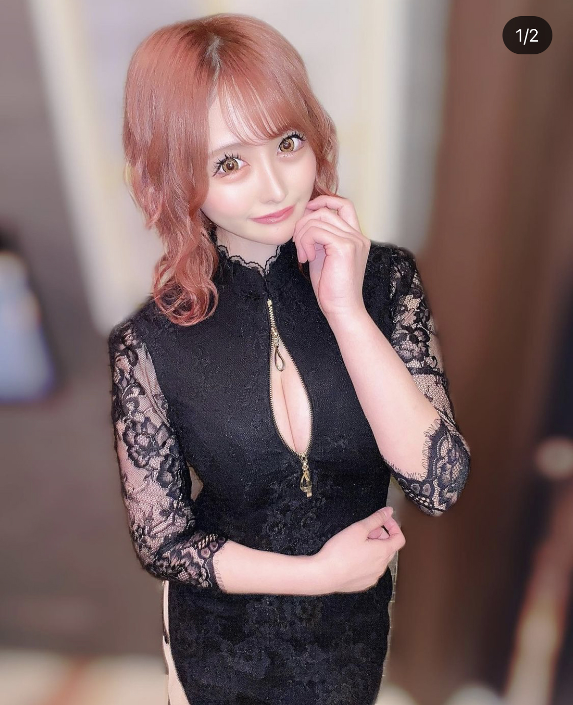 XS～Lサイズあり】ジッパー×サイドチュール切替タイトミニキャバドレス(GL2215)